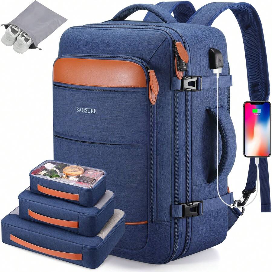 Men'S Shoes Water Resistant - 5-teiliger Reiserucksack, Handgepäckrucksack, 42 l, flugtauglich,