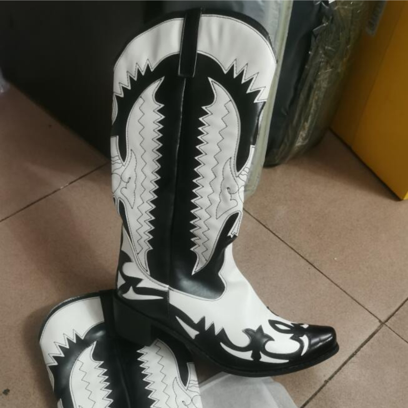 Men Shoes Size 46 - 2027 Modische Neue Herren-Cowboystiefel mit Mittelhohem