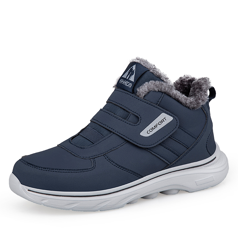 Men'S Shoes Diabetic - Winter Plüsch Knöchel Orthopädische Turnschuhe Einstellbare
