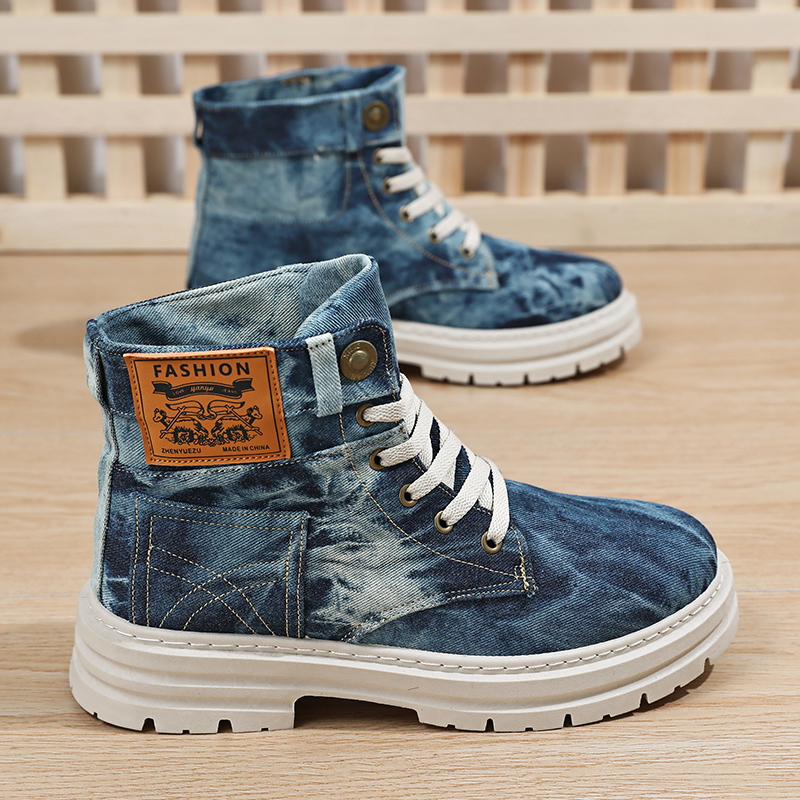 Waschbare Tie-Dye Denim High-T – Men'S Shoes Grip Bewertung und Preis